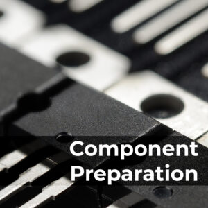 Component preparation of electronics refers to the process of organizing, inspecting, cleaning, and possibly modifying electronic components before they are used in assembly, ensuring their readiness for integration into electronic devices or systems.